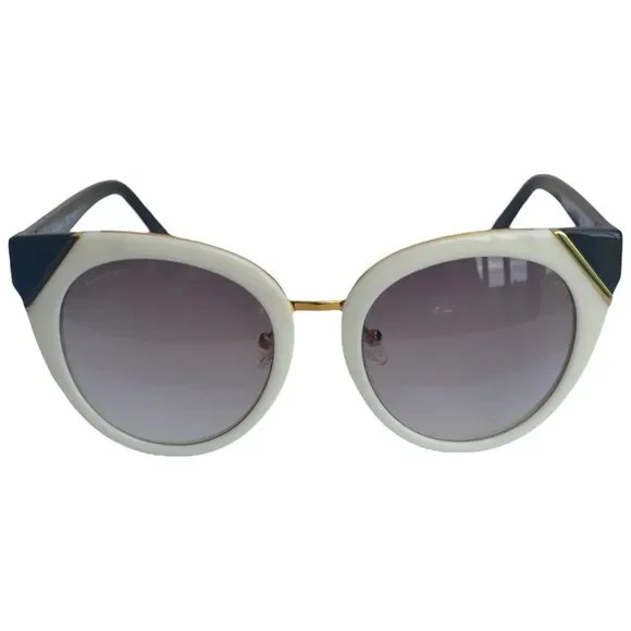 Salvatore Ferragamo SF835S Sunglasses Ivory/Dark Plum, 100% Authentic for Women - Picture 12 of 16